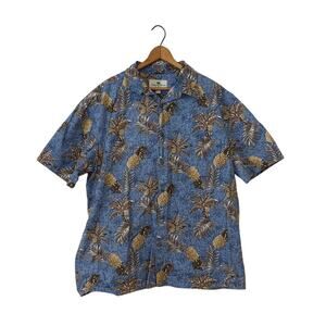 Vintage Y2K Island Shores Hawaiian Shirt – Men’s XL – Pineapple Tropical Aloha